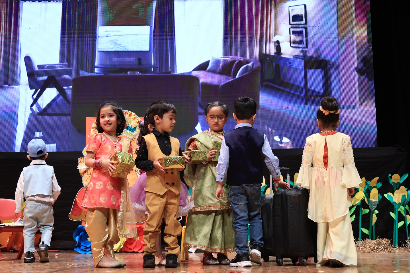 Smiling child at school event Child smiling during a school event